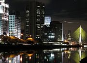 View of a financial district in São Paulo, Brazil.