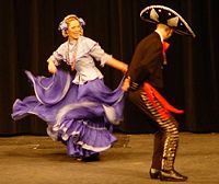 A type of traditional Mexican dance and costume.
