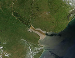 Satellite image of Río de la Plata