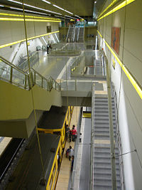 Recently inaugurated underground station