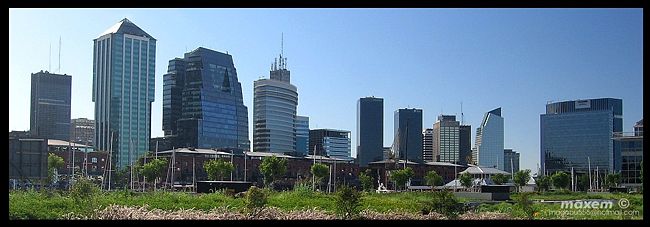 Panorama of Buenos Aires CBD, seen from Buenos Aires Ecological Reserve