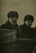 Lenin and his wife, in 1919.