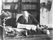 Lenin in his Kremlin office, 1918.
