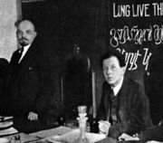 Lenin and Fritz Platten in 1919.