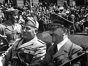 Hitler and Benito Mussolini in Munich, 1940