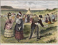 Frederick Gilbert. 1873. 'The Westward Ho! Ladies Golf Club at Bideford, Devon'. Five years later (1878), Kipling was to arrive in Westward Ho! to attend United Services College.