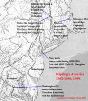 Rudyard Kipling's America 1892–1896, 1899. Click to enlarge..