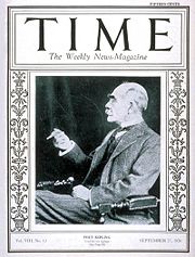 Kipling, aged 60, on the cover of Time magazine, 27 September 1926