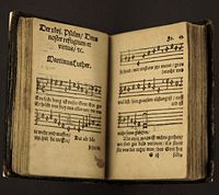 A rare early printing of Luther's hymn, Ein' feste Burg ist unser Gott (A Mighty Fortress is Our God).