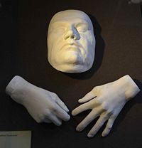 Luther's face and hands cast at his death.