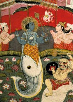 Incarnation of Vishnu as a Merman
