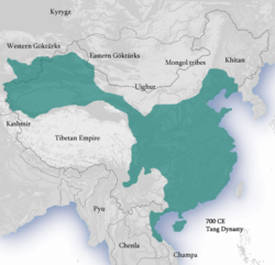 Location of Tang Dynasty