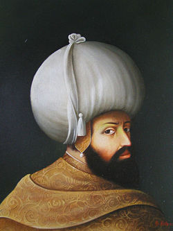 Sultan Bayezid: Ottoman Empire - Oil on Canvas by Haydar Hatemi-1999