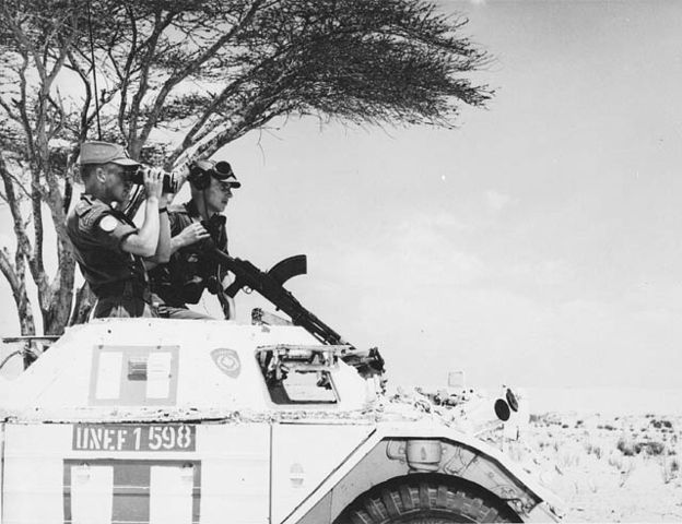 Image:Canadian members of UNEF on Egypt-Israel border 1962.jpg