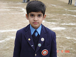 A Pakistani student of primary section