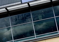 The back of the BBC Birmingham headquarters in The Mailbox.