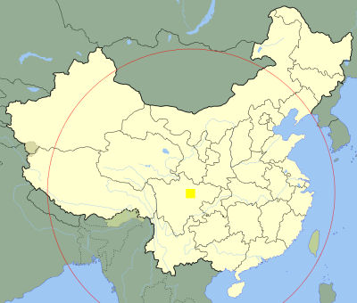 Extent of China earthquake (image by Wikipedia user Joowwww)