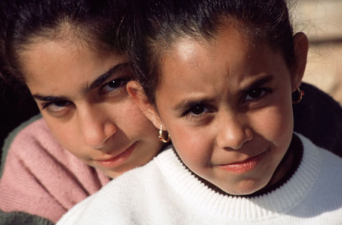 Sisters supported by SOS Children in the Palestinian Territories