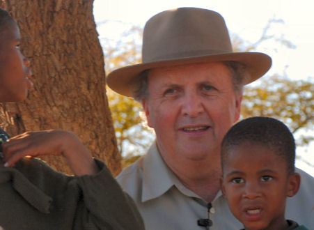 Alexander McCall Smith with SOS children