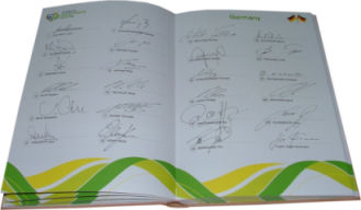 Signatures from the German World Cup squad