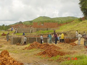 Construction work at Blantyre. The Village is due to open at the end of 2006