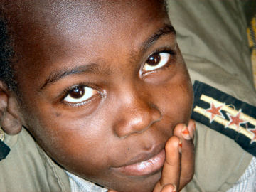 Boy at the SOS emergency shelter, Darfur, Sudan