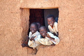 Sudanese Boys happy to be back in school