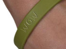 A Detail of A WOW (World Oprhan Week) Wristband