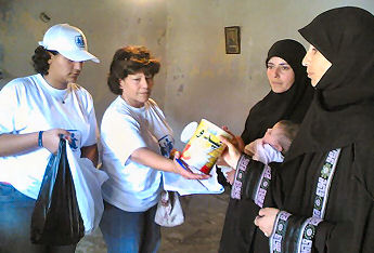 Distribution of emergency supplies, Sferai, Lebanon