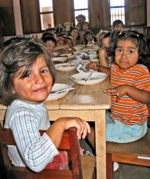 Children having lunch at the SOS Social Centre Estelí, Nicaragua