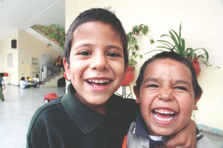 Ramon and Beto looking forward to meeting their new friend at the SOS Children's Villages Morelia