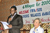 Jay Jay Okocha visiting SOS Children's Villages, Nigeria