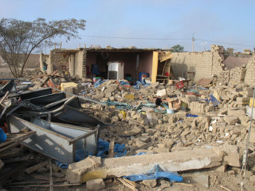 Earthquake devastation in Pisco, Peru