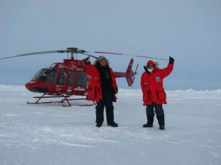 Polar First team at the North Pole