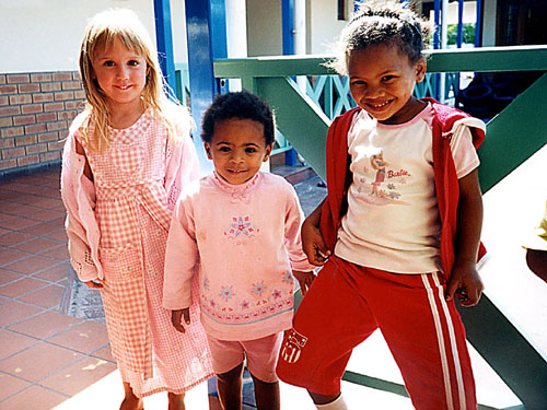 Three girls at SOS Children's Village Cape Town