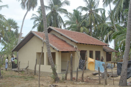 Rebuilding homes in Komari