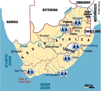 SOS Children Sponosrship sites in South Africa