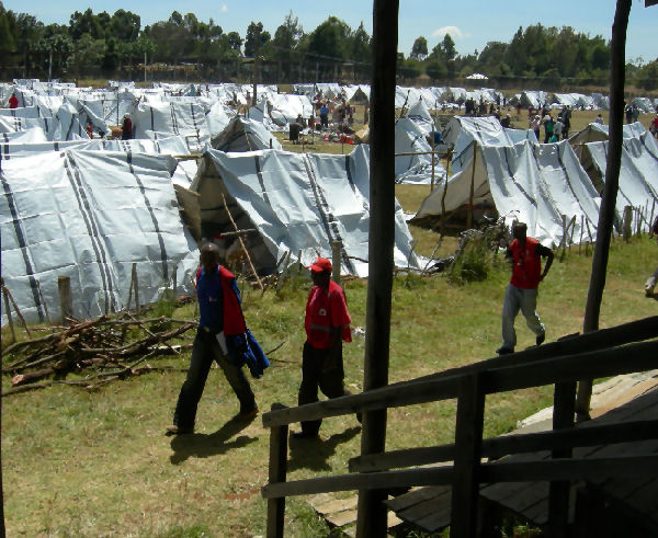 Kenyan Emergency Relief: shelter at Eldoret provided by SOS Children