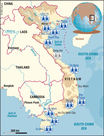 SOS Children Sponosrship locations in Vietnam