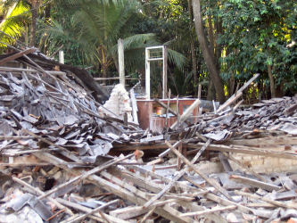 Devastated house in Yogyakarta