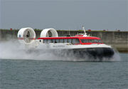 Passenger carrying hovercraft, off shore Ōita Airport.