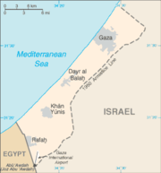 Map of the Gaza Strip.