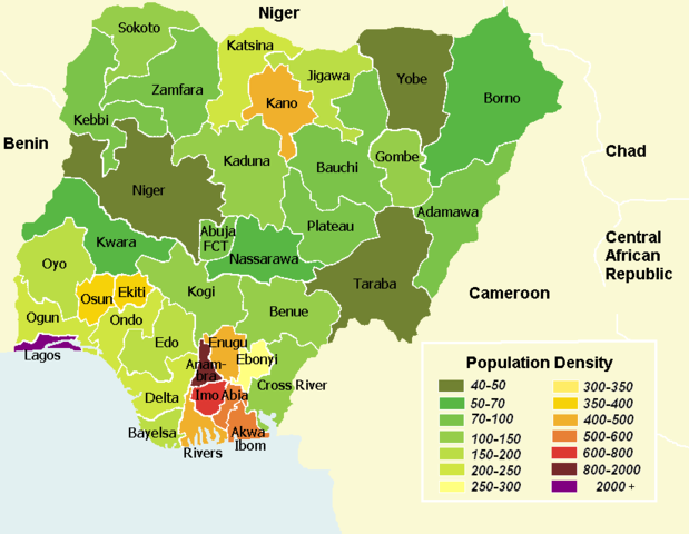 Image:Bevölkerungsdichte Nigerischer Bundesstaaten english.PNG