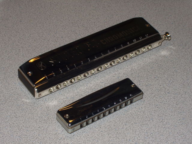 Image:16-hole chrom 10-hole diatonic.jpg