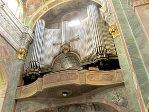 Organ in the Lublin Cathedral, Poland.