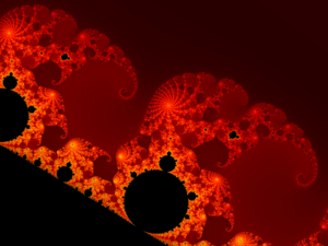 A closer view of the Mandelbrot set.