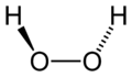 Structural formula of hydrogen peroxide