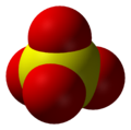 The sulfate anion, SO42−, as a space-filling model