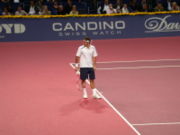 Federer playing in Basel at the Swiss Indoors, 2006.