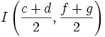 I\left(\frac{c+d}{2},\frac{f+g}{2}\right)